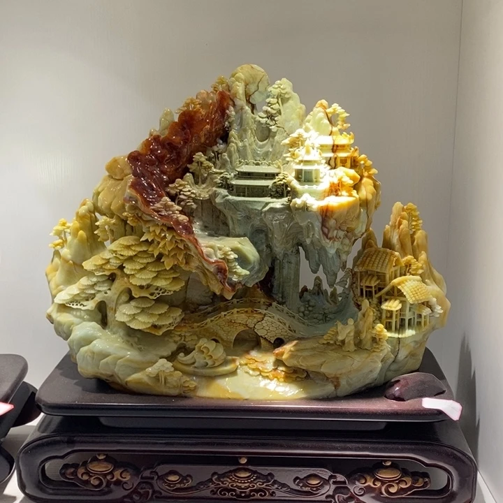 未镶嵌蛇纹石玉（覆膜）珠宝奇石