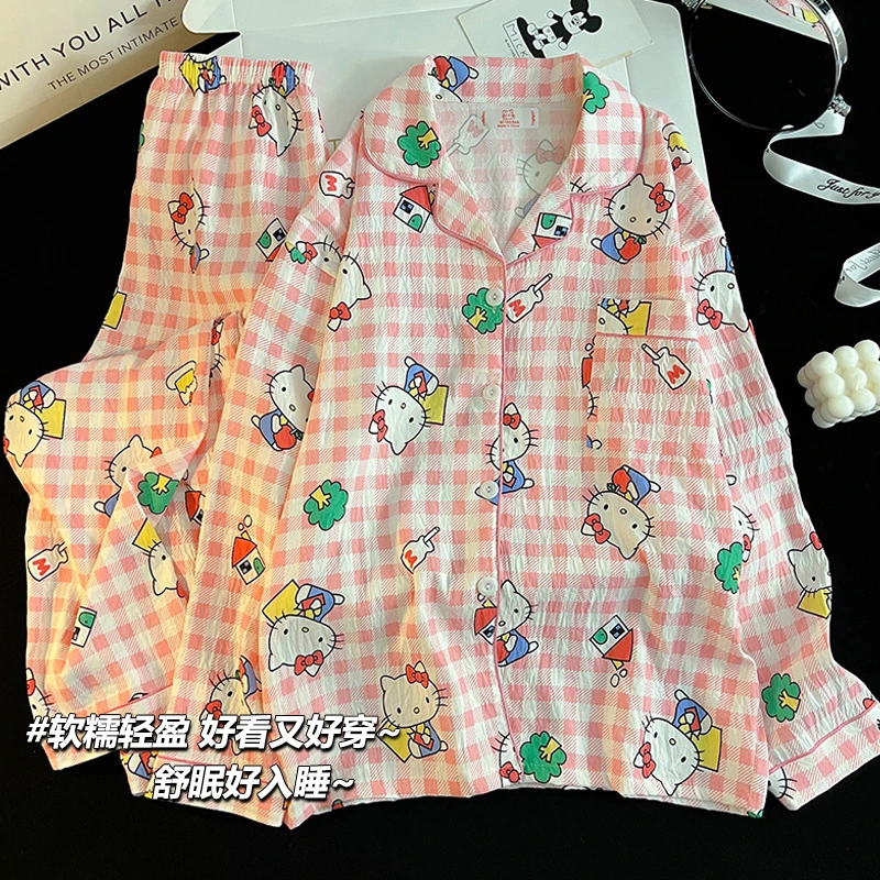 HelloKitty儿童睡衣长袖甜美秋款公主风2025新款女孩春秋季家居服