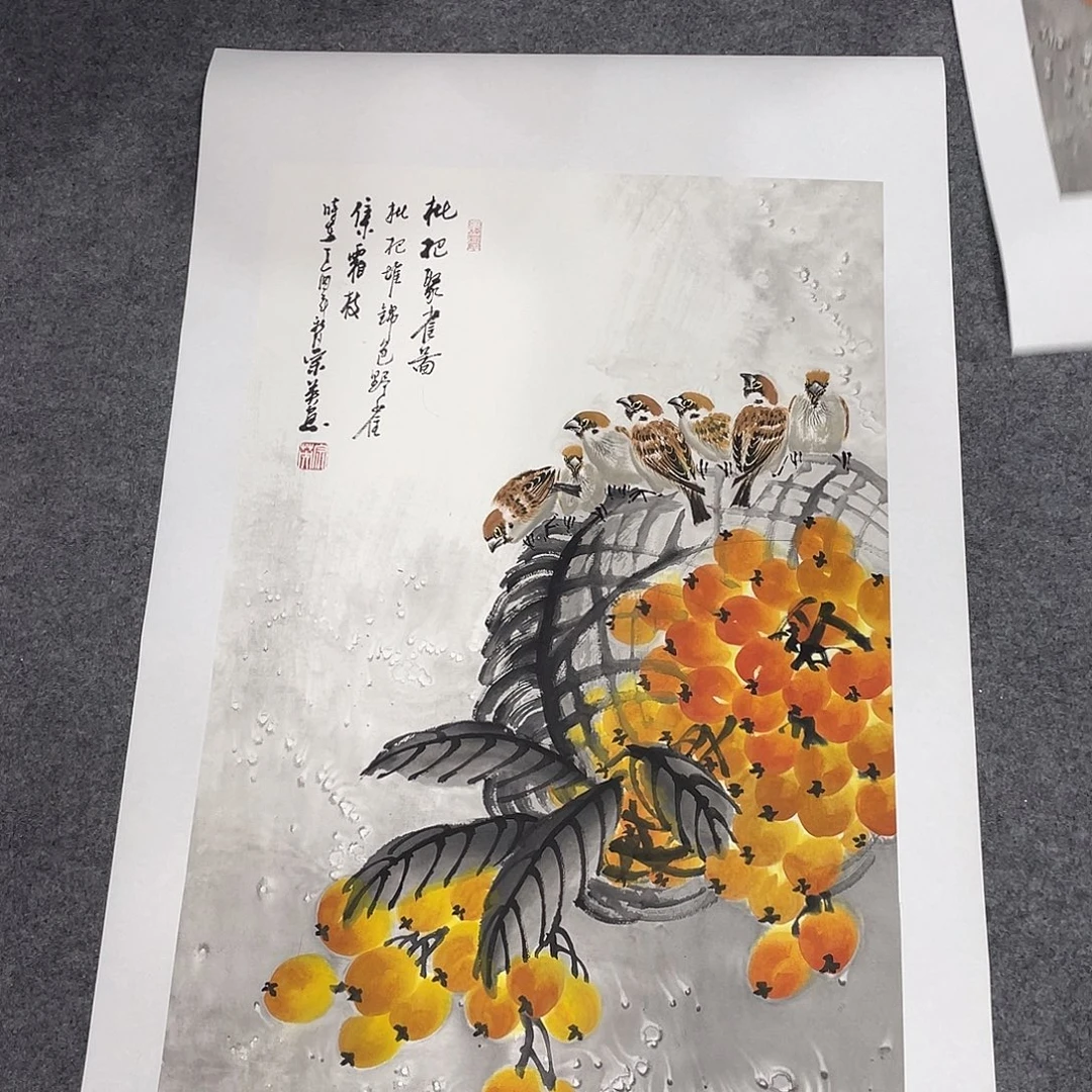 国画今天上午国画作品展示