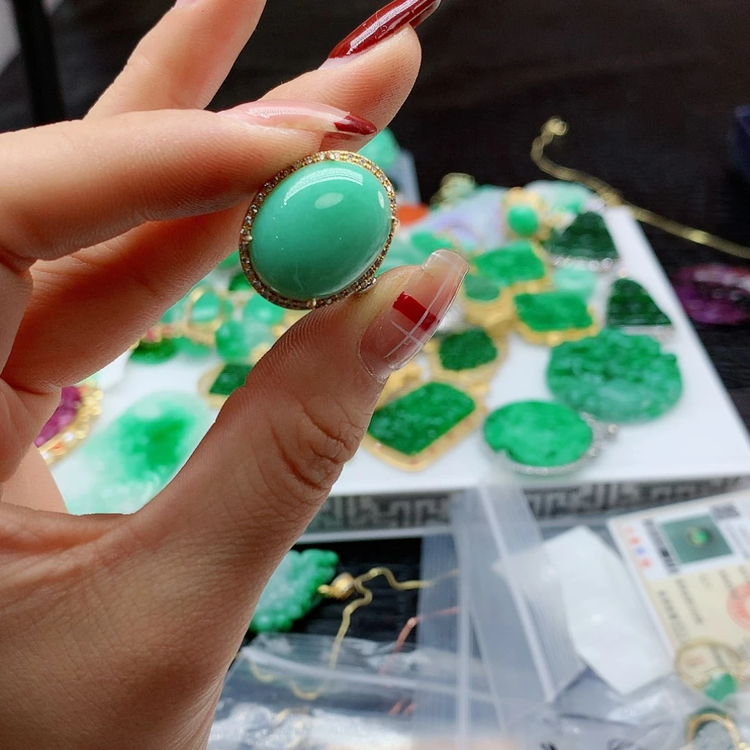 【闪购商品】翡翠戒指银S925镶嵌，