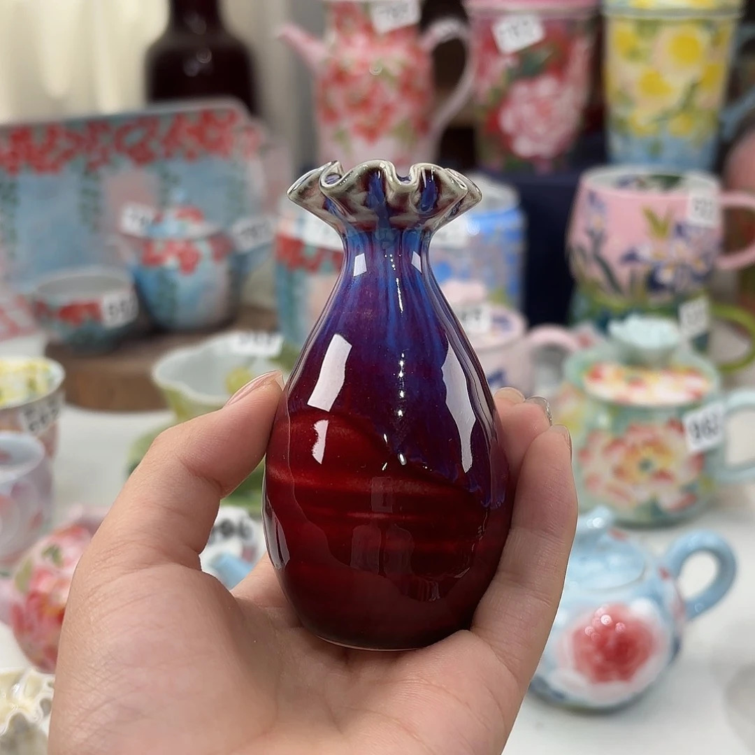景德镇手绘高温釉下彩陶瓷茶具