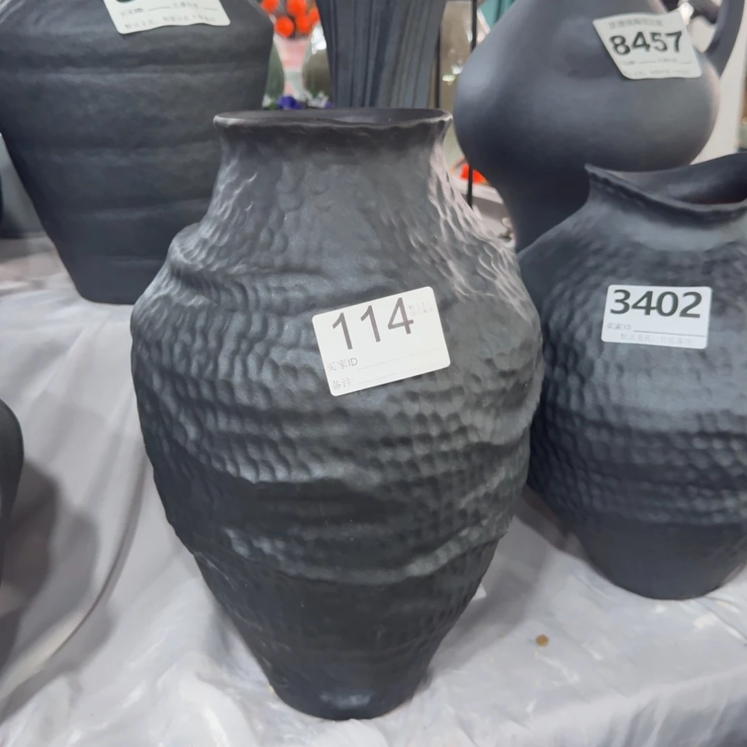 生***议摆件景德镇高温花瓶编码114高37口10默认无孔