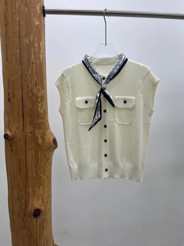 宽松型常规夏季拼接秋季毛针织衫小香风春日慢人风