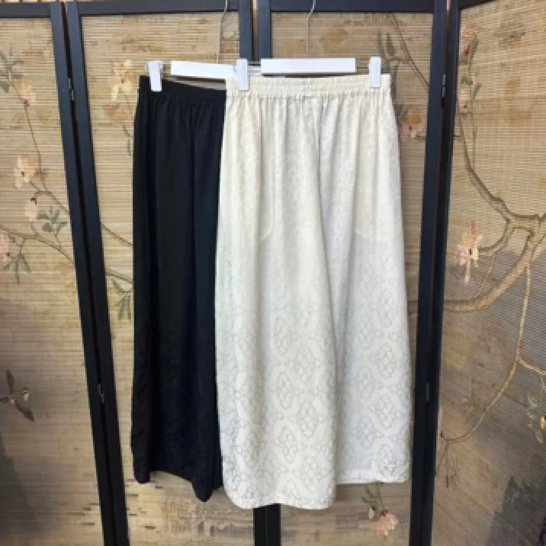 7081【南辞】夏季新款高定纹花裤