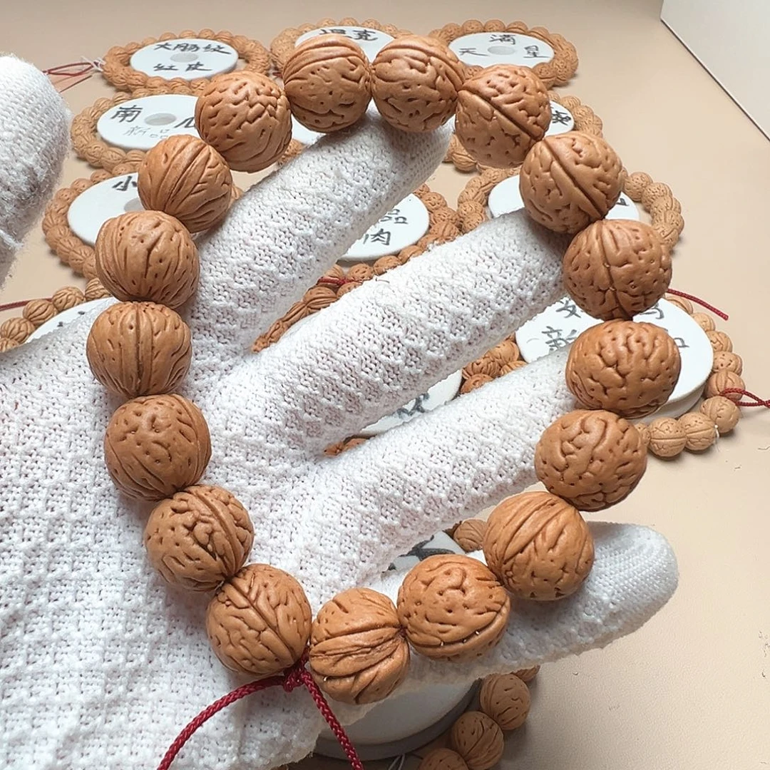 手串桃核1.7红皮国足