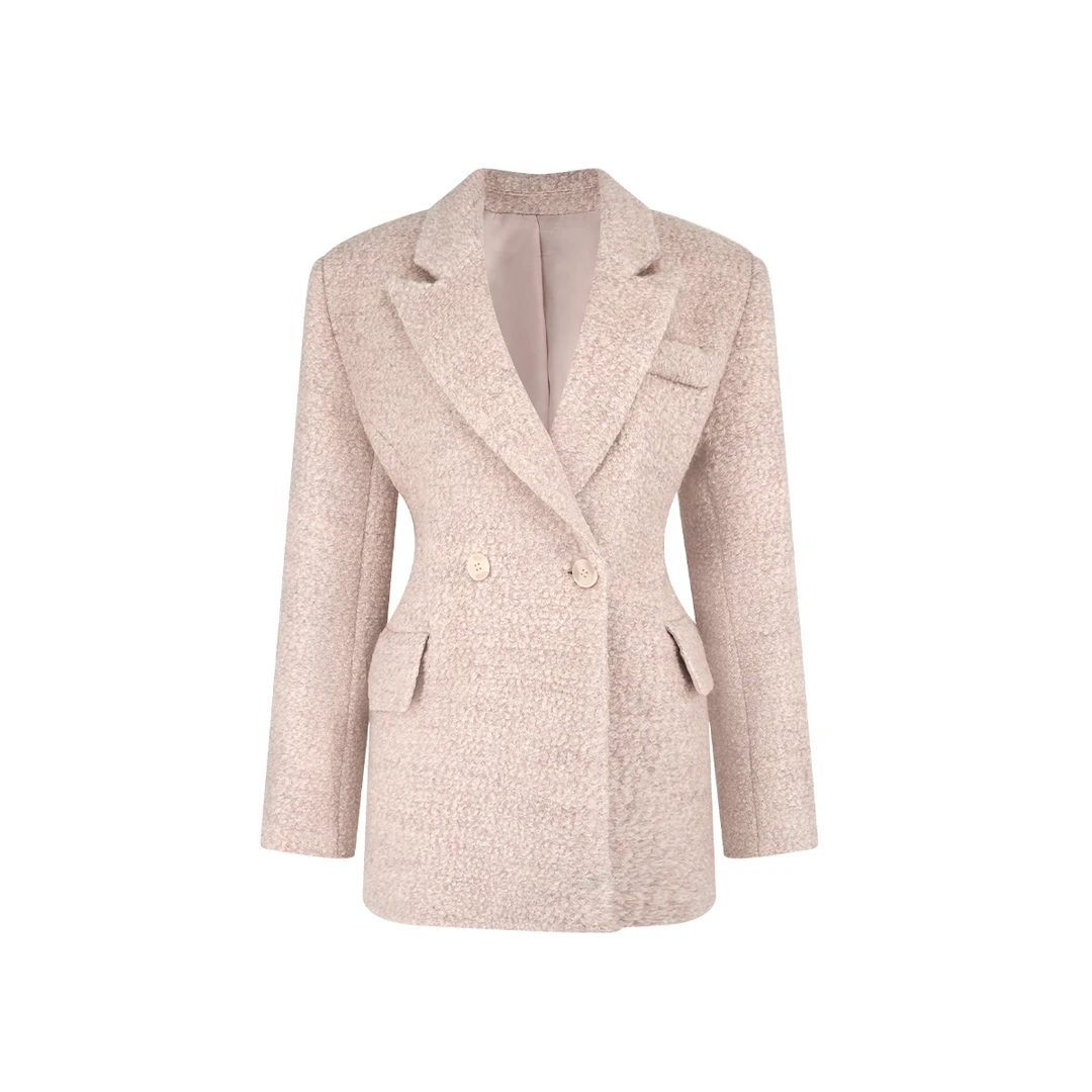 *尹千金*【与恶魔有约】yc韩系千金风时尚沙漏羊毛中长大衣D240537