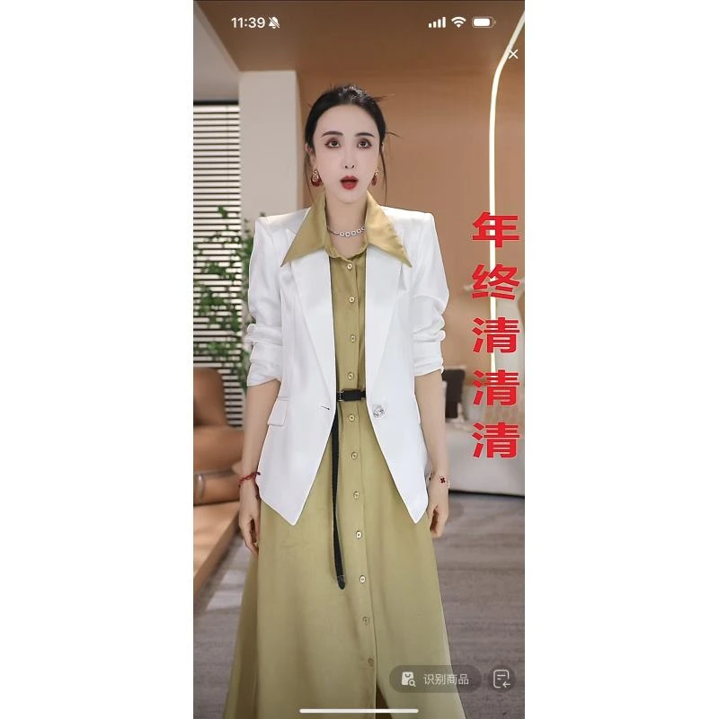 Y【橦颜推荐】收腰百搭光滑显瘦西装外套1590