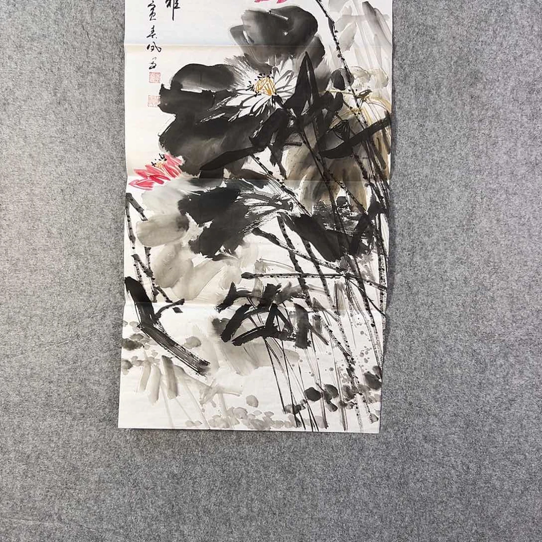国画577 花鸟在树丛的顶端鸣叫叫声响