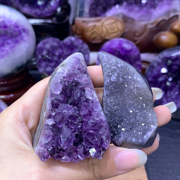 紫晶珠宝半成品未镶嵌