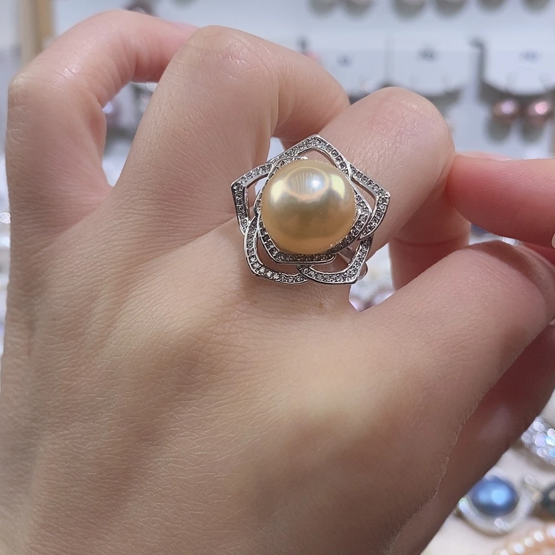 淡水珍珠未镶嵌戒指w12.5