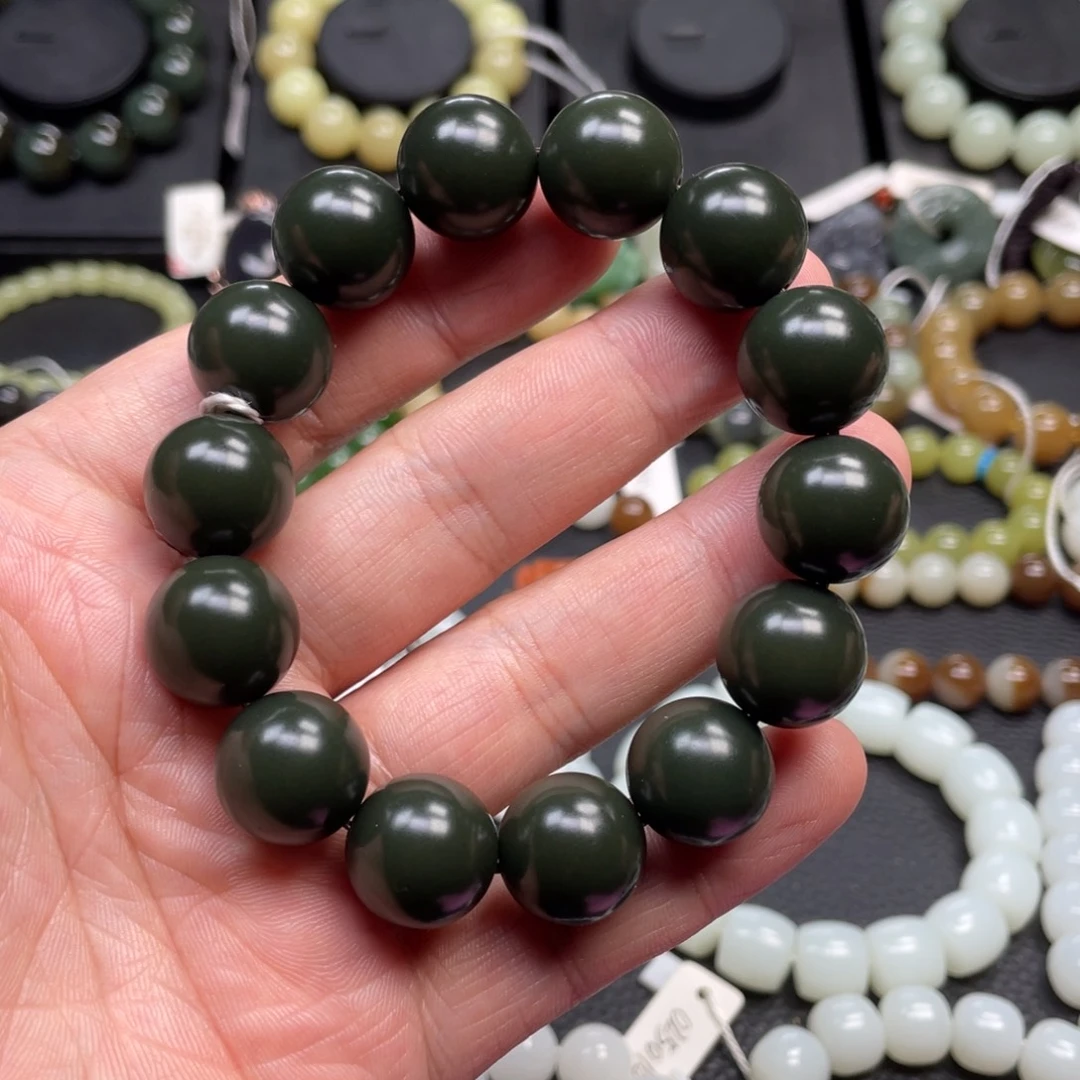 和田玉未镶嵌手链16