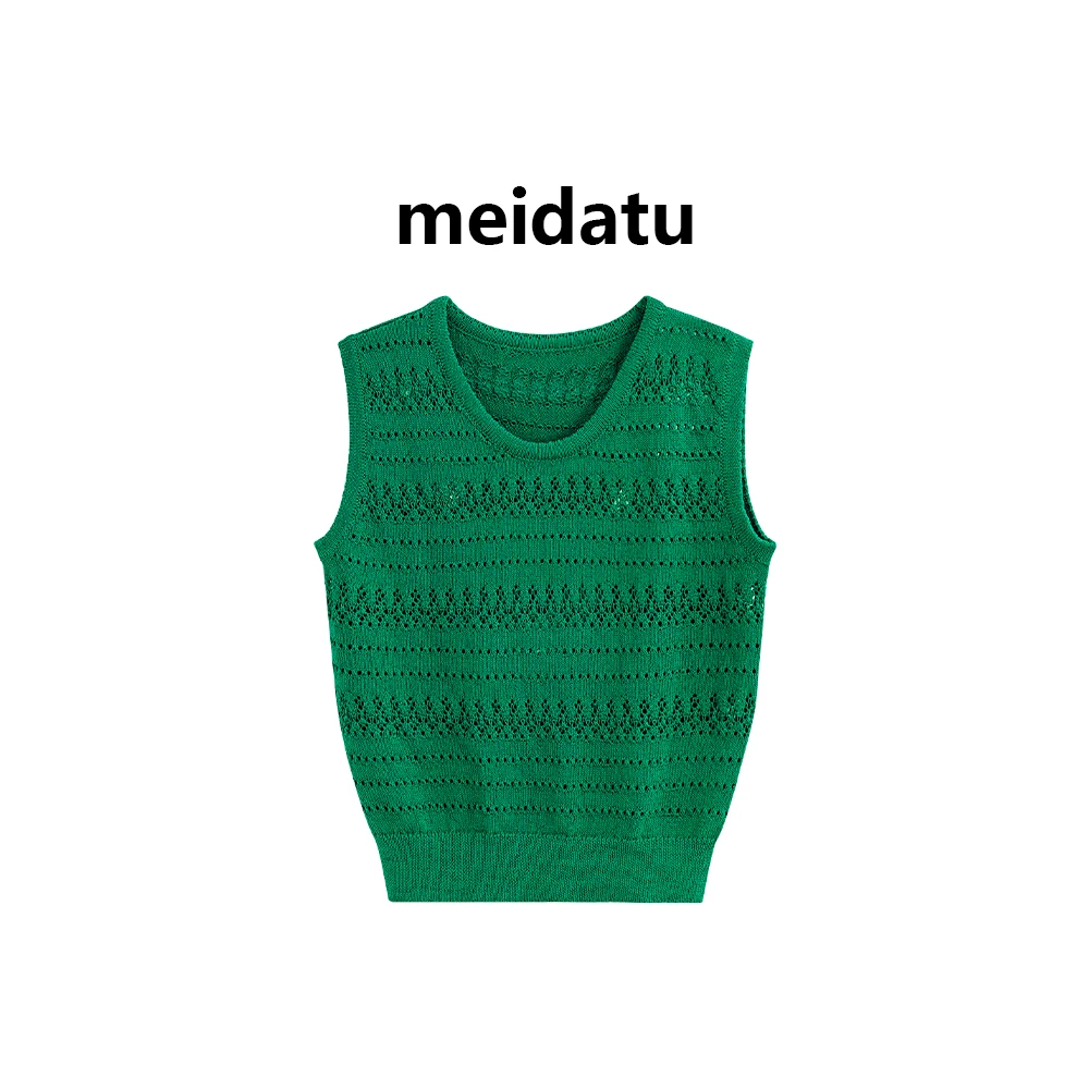 美哒兔（氧气森林）百搭镂空针织马甲背心（小个子版）CM602-6