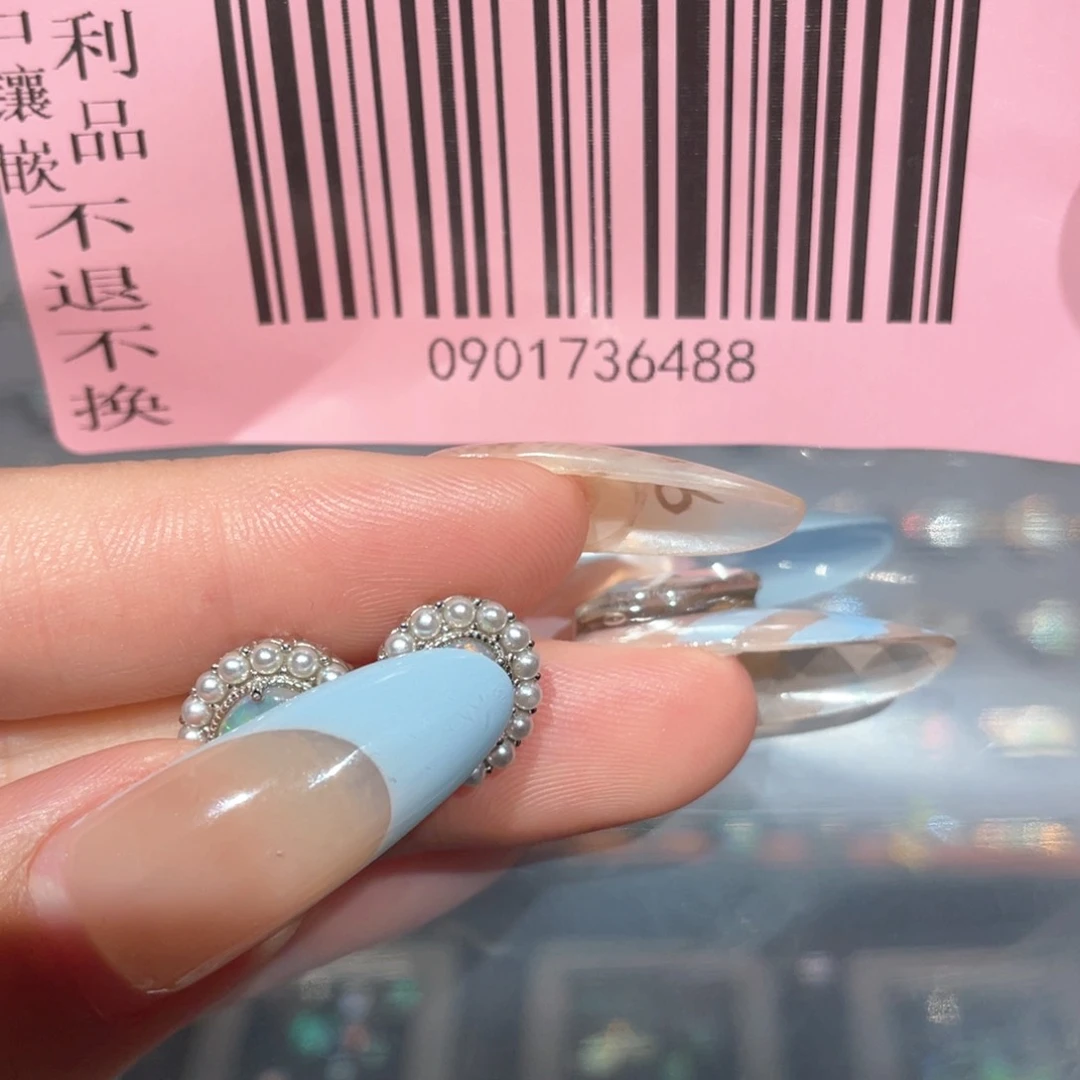 欧泊银S925镶嵌耳钉—嫩*