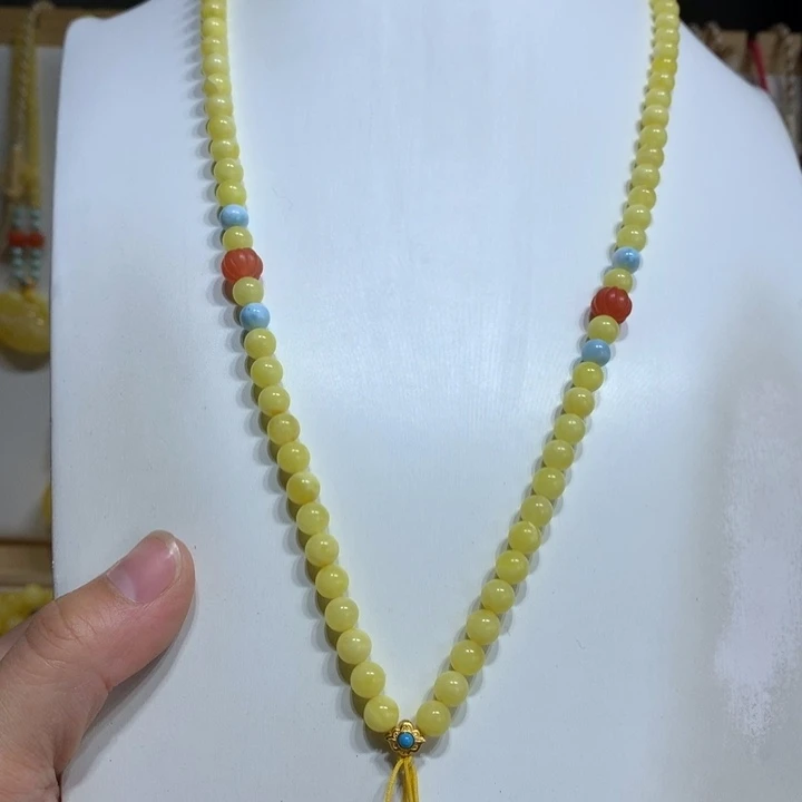 蜜蜡颈饰未镶嵌6m m