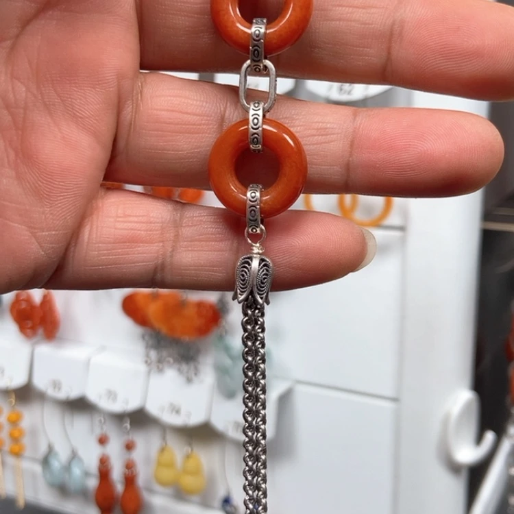 【闪购商品】翡翠耳饰银S925镶嵌口****眷优化耳饰
