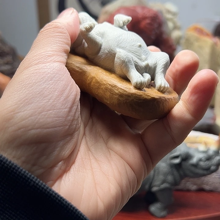 东北石松花石摆件