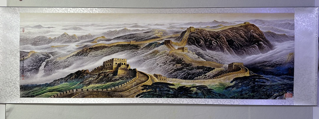 八尺万里雄风大气精装裱装饰画适用于客厅茶室背景A
