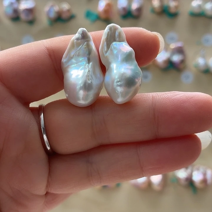 *****淡水珍珠银S925镶嵌耳饰