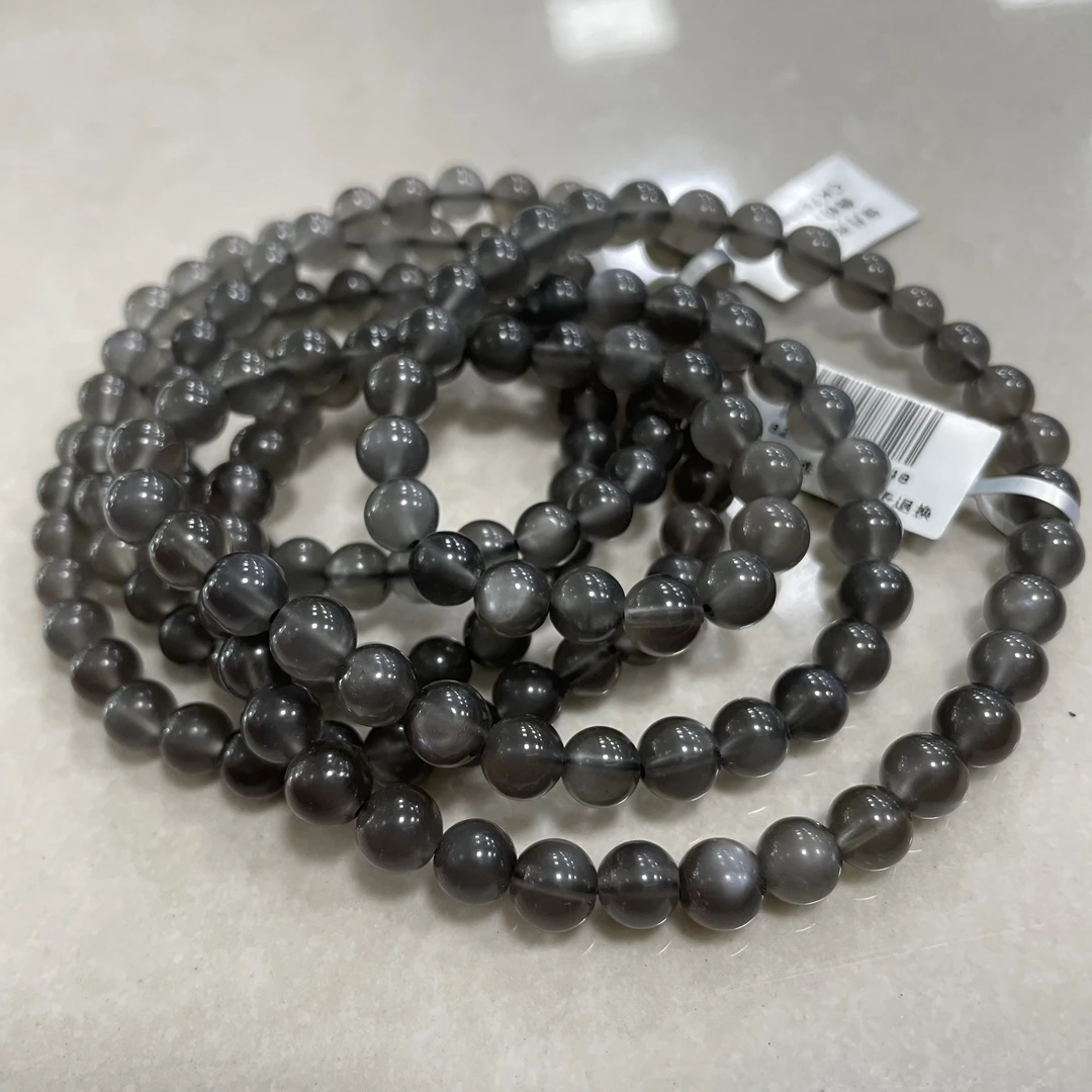 【书记甄选】天然银月光三圈手链 多样性发一件 约5mm ck787