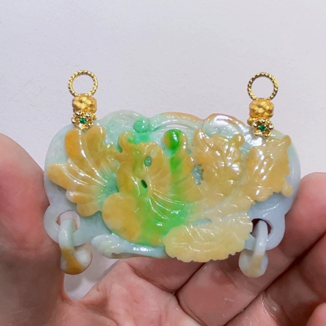 翡翠未镶嵌吊坠(赠链)代编织