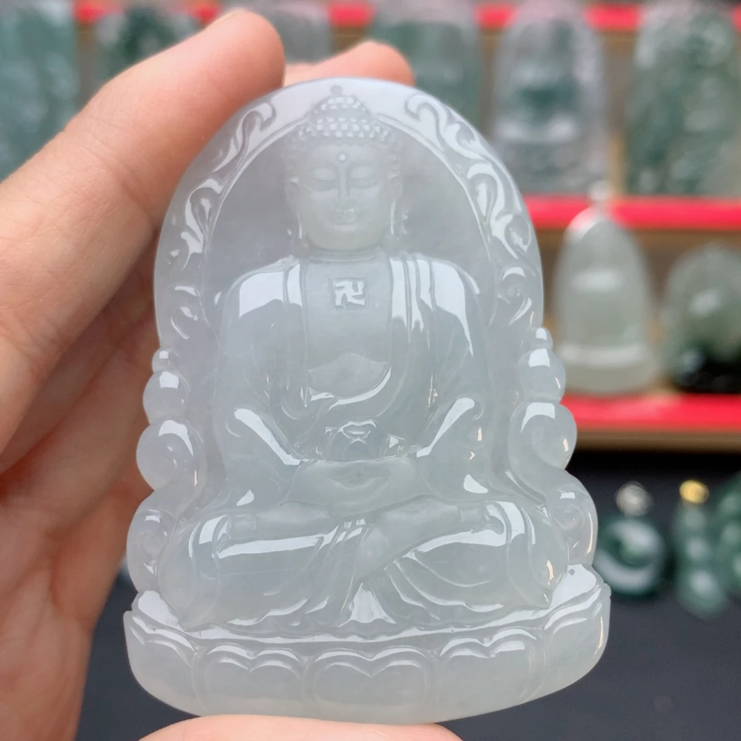 翡翠未镶嵌颈饰大日