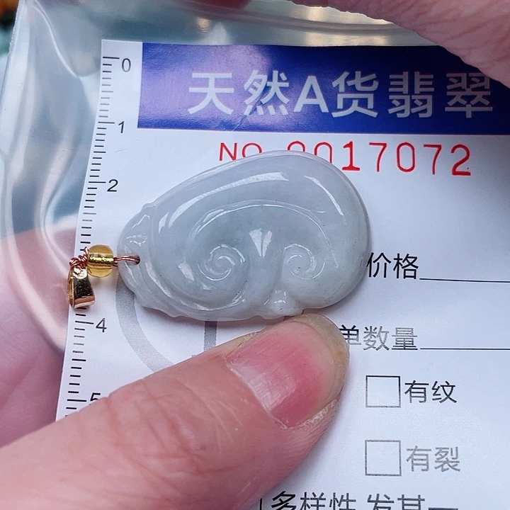翡翠未镶嵌吊坠(赠链)