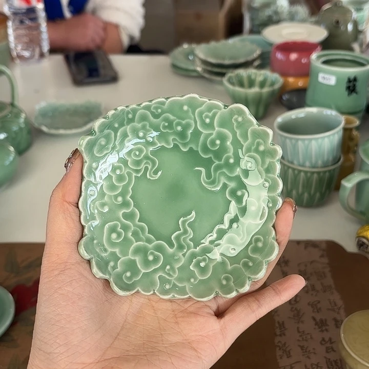 龙泉云间青瓷小米茶器