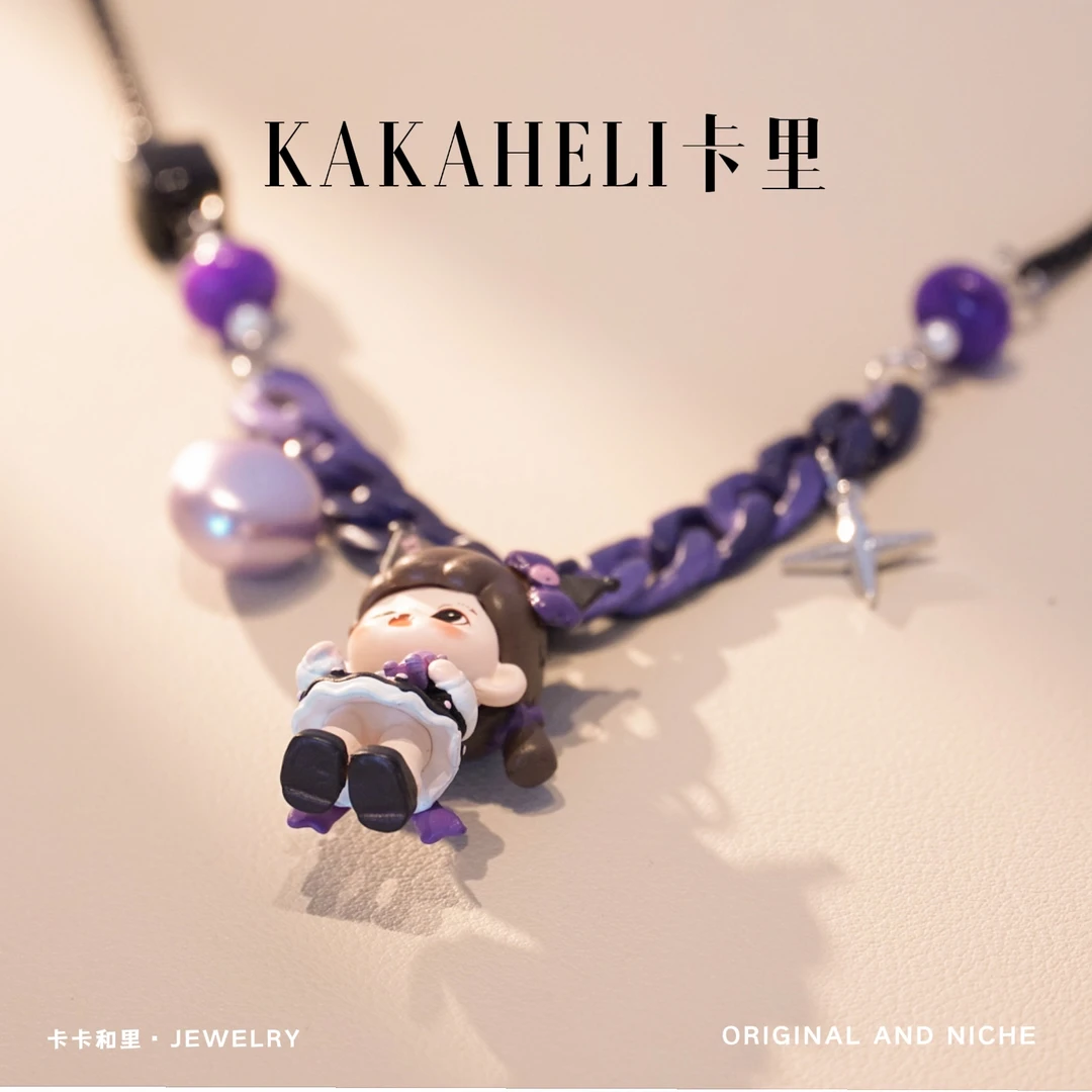 钛钢项链 紫气东来梦幻星空娃娃项链 A679