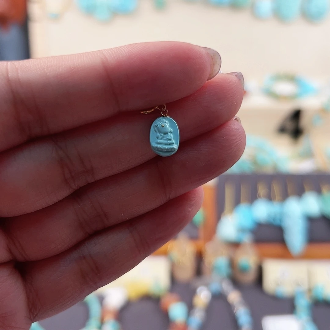 绿松石18K金镶嵌27-无相佛滴流