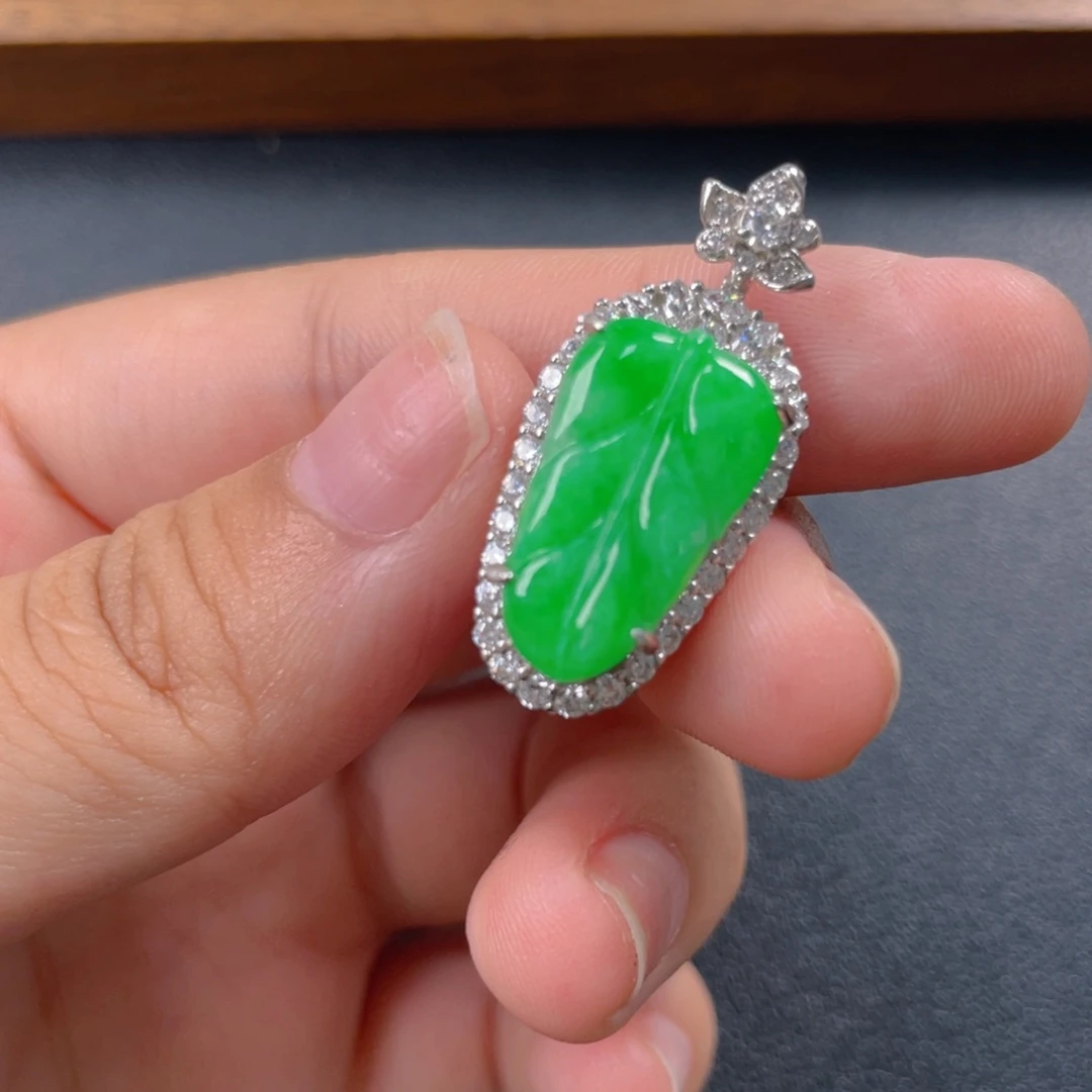 翡翠银S925镶嵌吊坠(不含链)b b n n