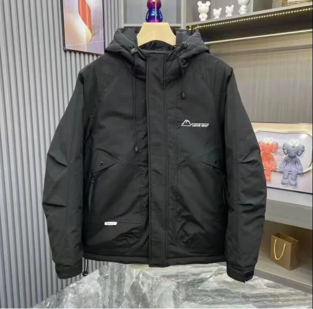 纯色常规款棉服长袖翻领潮流男士免烫男款棉衣上衣加厚拼接32