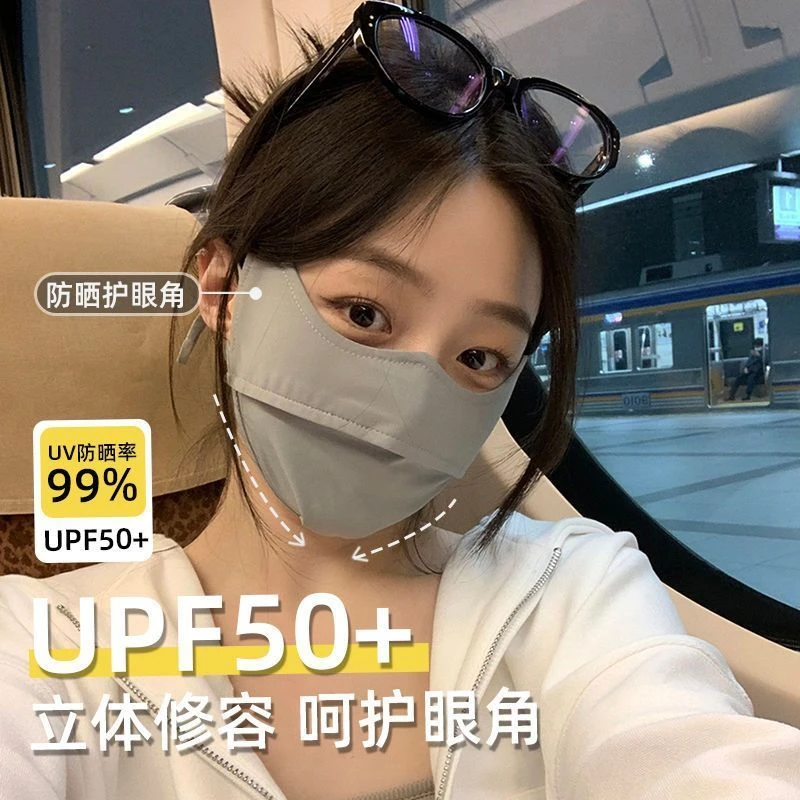 【买一送一】冰丝防晒护眼角骑行薄款透气面罩遮阳护眼角通用