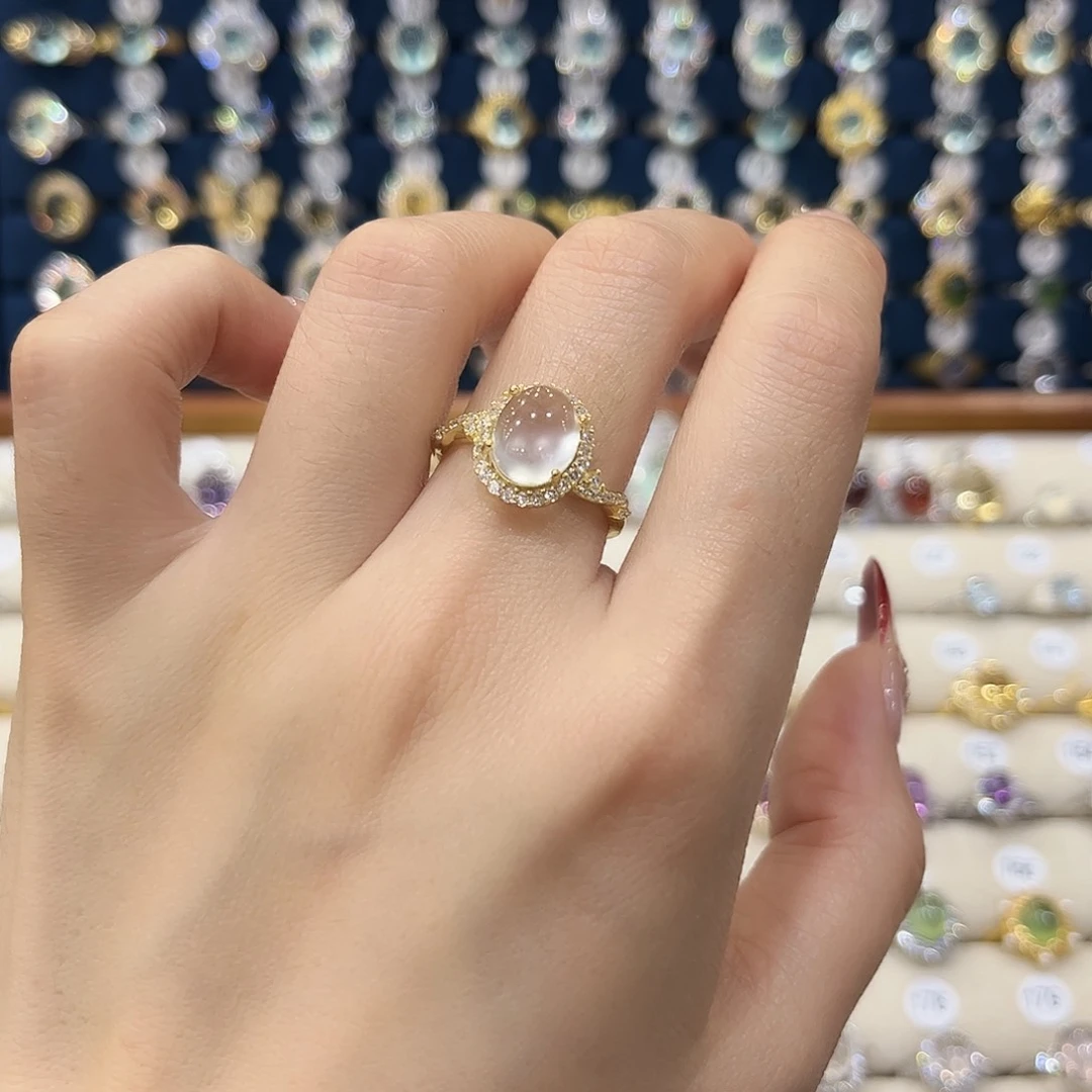 石英质玉女款合金戒指