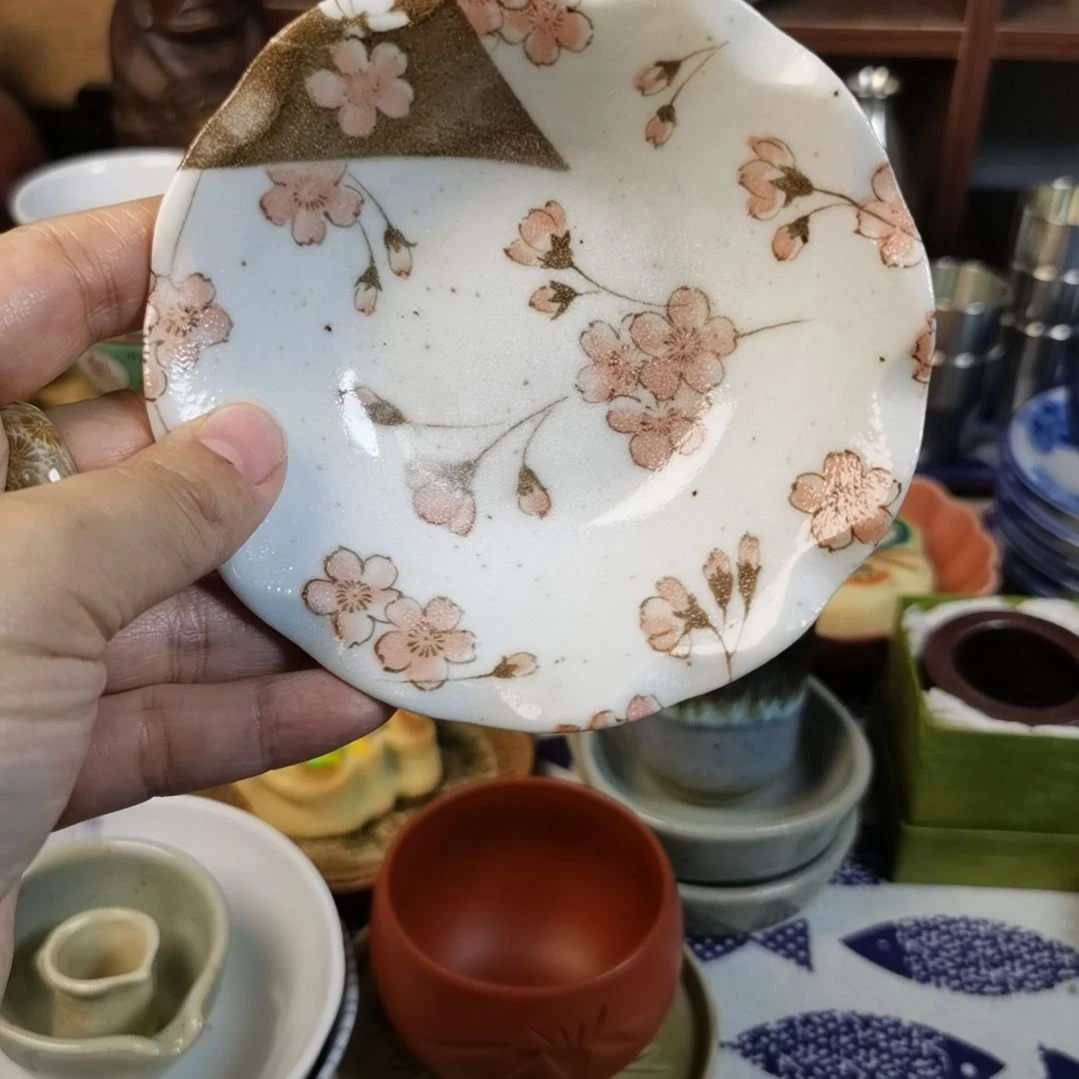 紫砂茶案陶瓷杯子碟子小碗