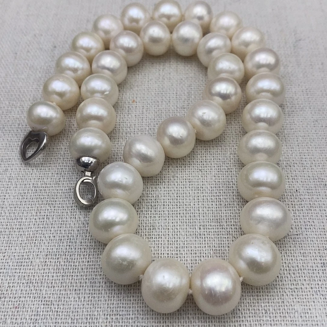 淡水珍珠未镶嵌项链12-14mm无核