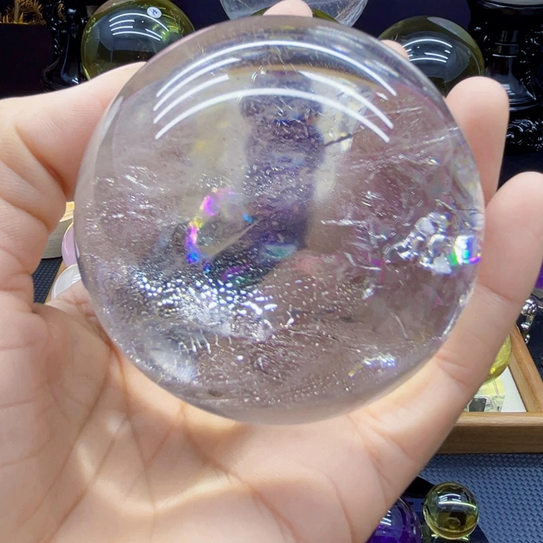 银S925镶嵌珠宝半成品水晶6.75公分