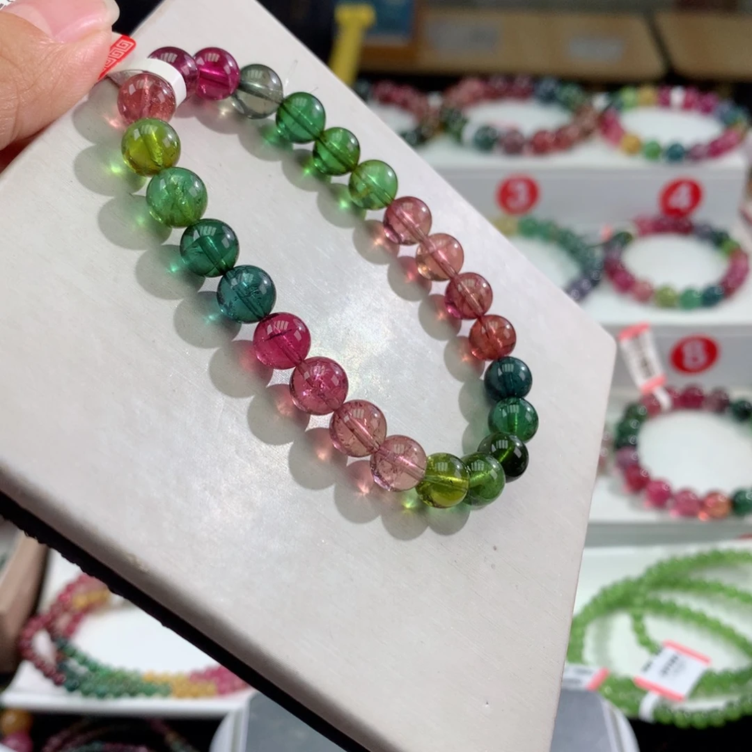 手链未镶嵌碧玺       7.8mm。