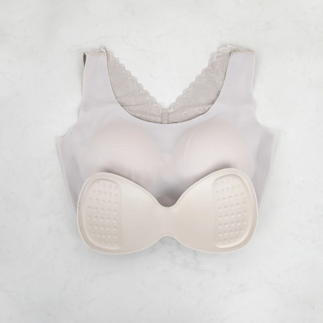 华人杰美背无痕打底百搭带胸垫修身背心时尚塑身型美背