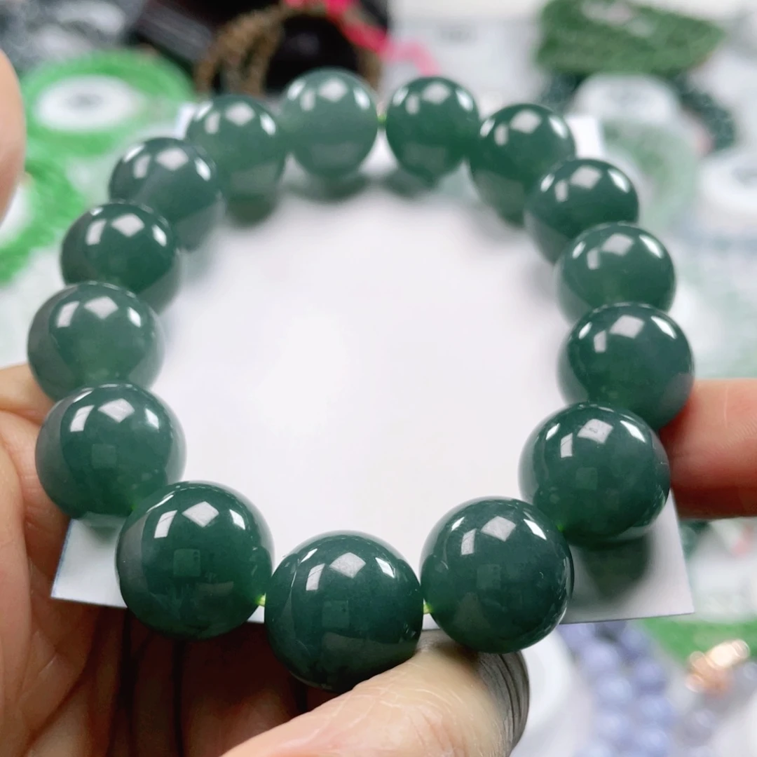 翡翠戒指未镶嵌天然翡翠手串14.5mm