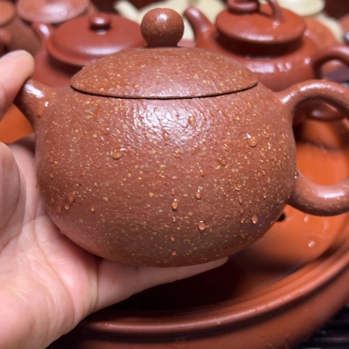 紫砂茶壶爱****己宜兴原矿龙血砂