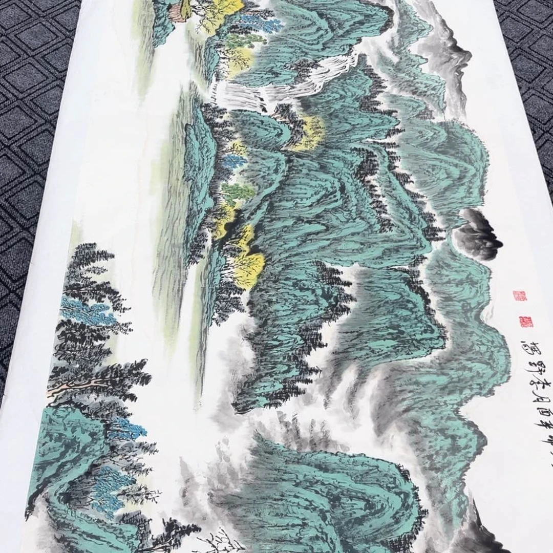 七***三国画老师打包六尺正山水作品冯1