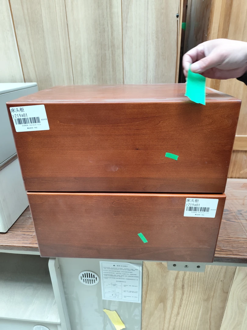 床头柜一对 黄杨木 45*35*20瑕疵无售后