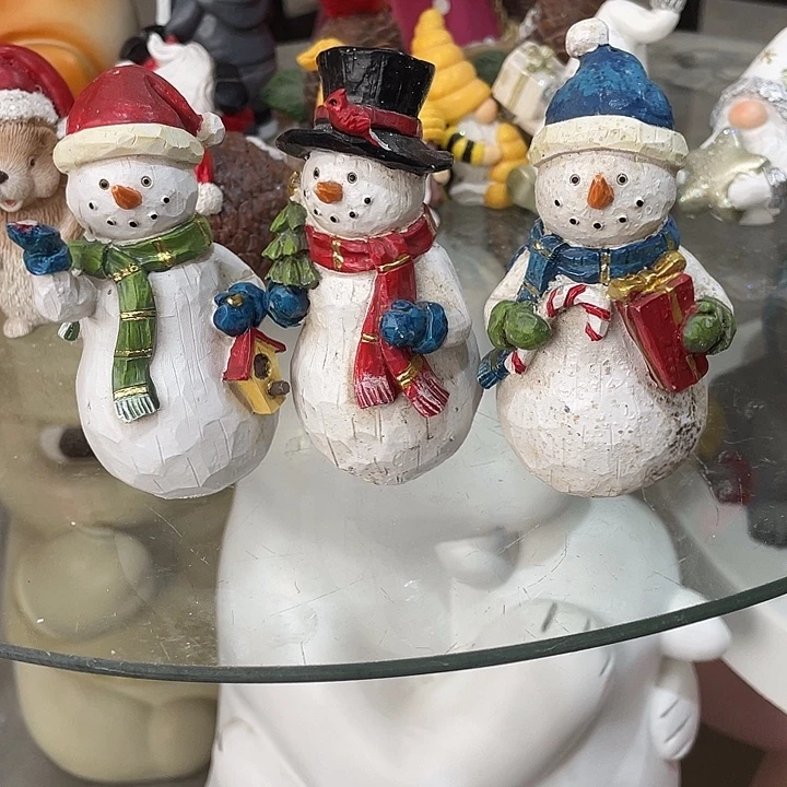 树脂雪人三个微瑕