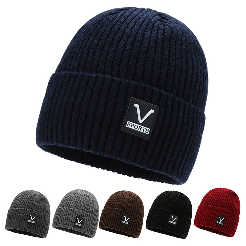 冬季新款针织帽男士加绒加厚保暖套头毛线帽学生骑行防寒护耳帽潮