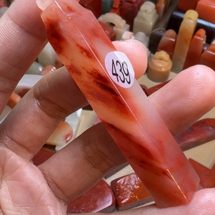 *****印石寿山石439号红色豹纹