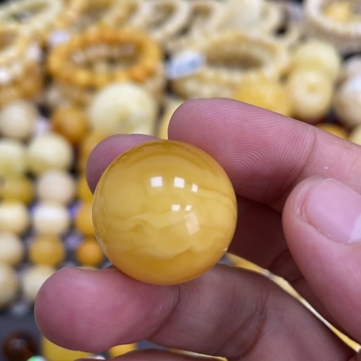 裸石蜜蜡未镶嵌22.2mm瑕疵