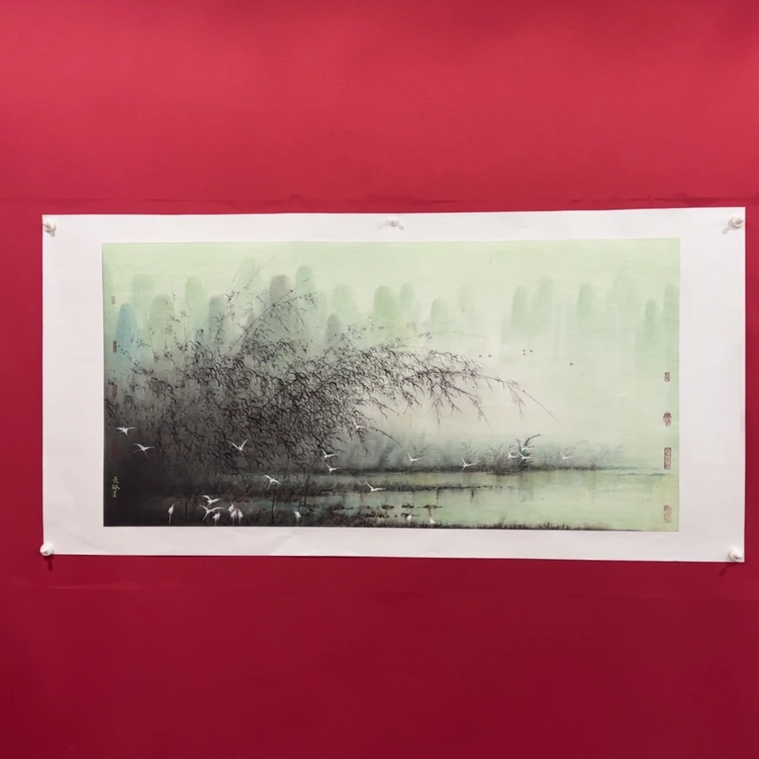 鹿***鸣国画卫老师四尺作品