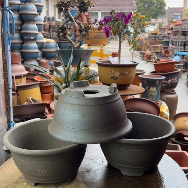 紫砂宜兴紫砂碗盆三个20