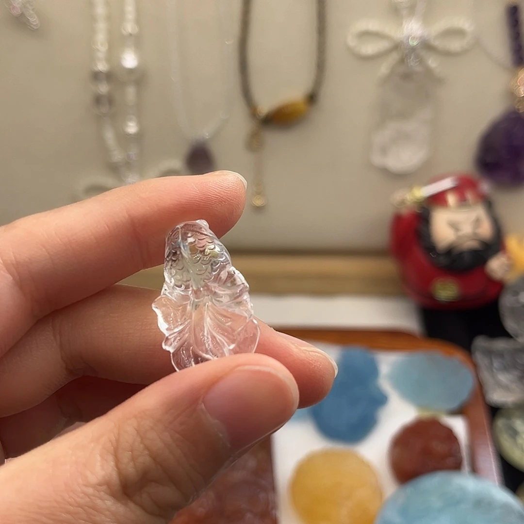 颈饰银S925镶嵌水晶河**水鱼19