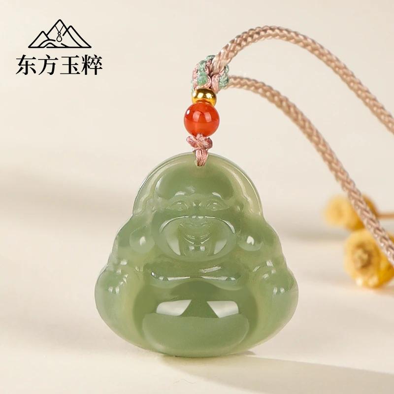 和田玉大肚弥勒佛吊坠-约25*25mm 多样性发货 拍一发一